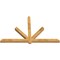 Ekena Millwork Kennewick Rough Sawn Timber Gable Bracket, Western Red Cedar, 84"W x 53"H x 4"D x 4"F, 15/12 Pitch GBW084X53X0404KEN00RWR - alternate 5